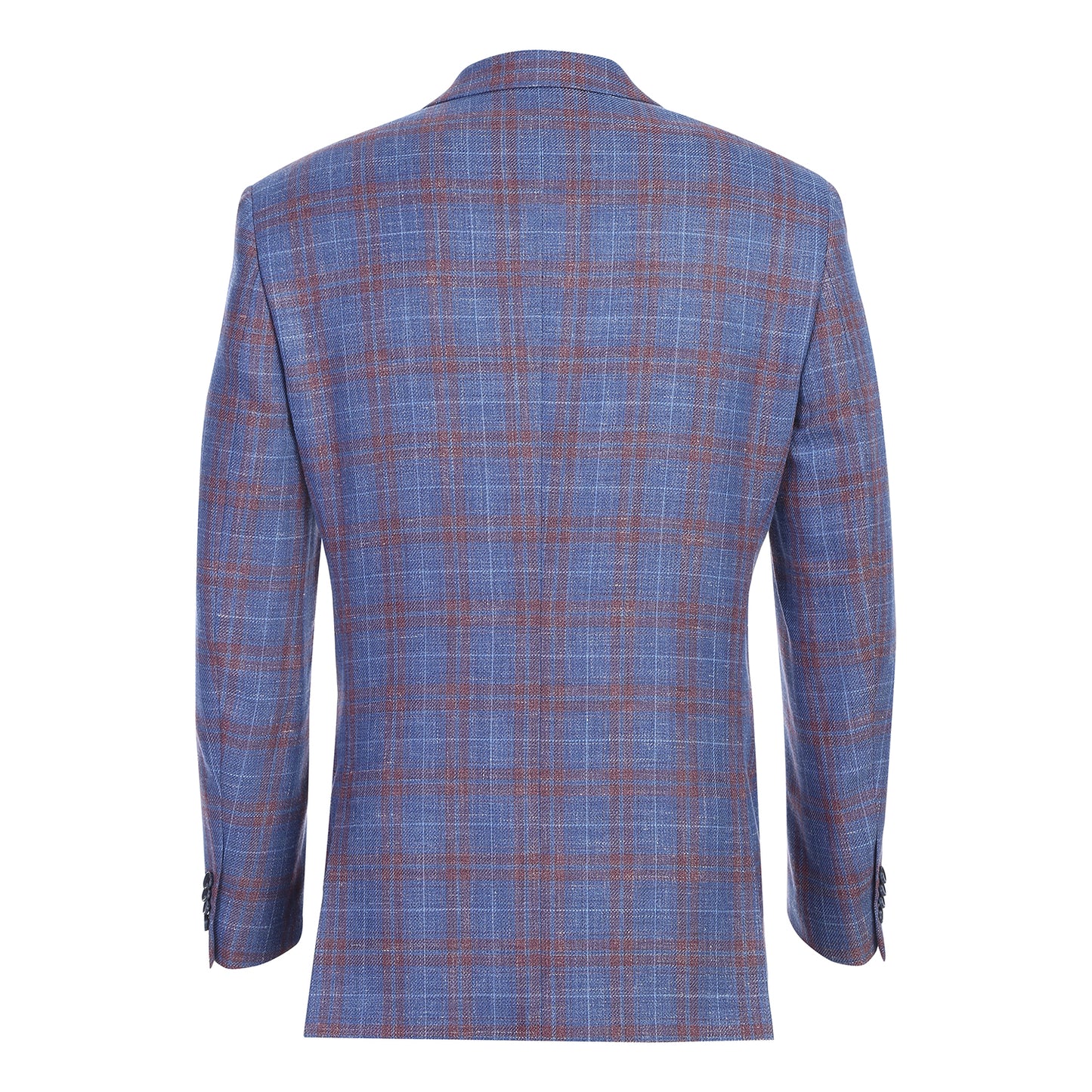 Renoir Blue Plaid Classic Fit Sport Coat