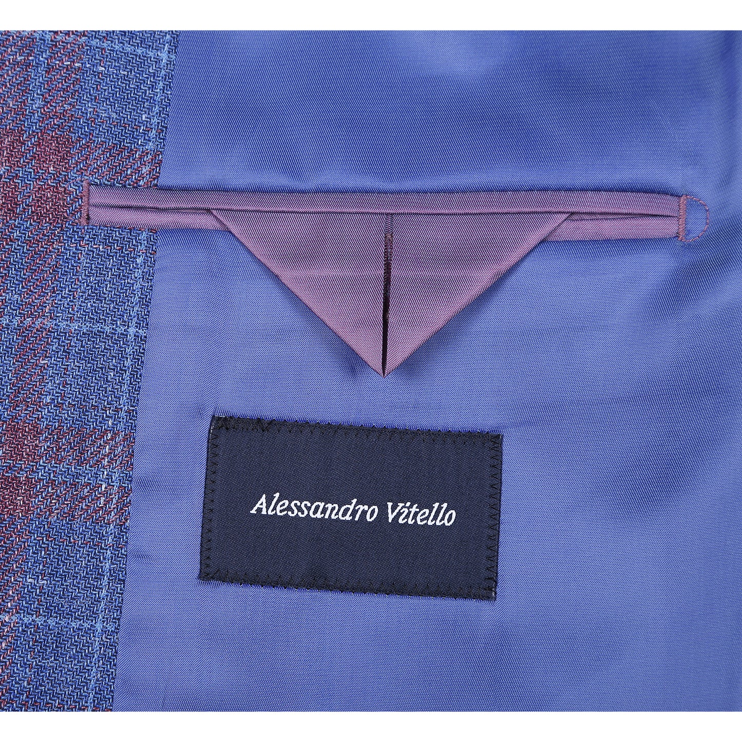Renoir Blue Plaid Classic Fit Sport Coat
