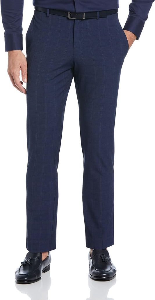 Perry Ellis Stretch Resolution Subtle Plaid Modern Fit Pant