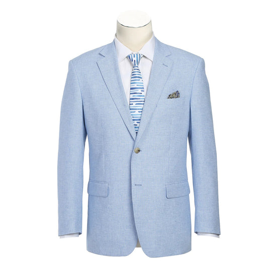 Renoir Blue Check Classic Fit Sport Coat