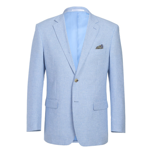 Renoir Blue Check Classic Fit Sport Coat