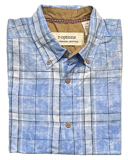 r-options Retro Wash Plaid Short Sleeve Shirt