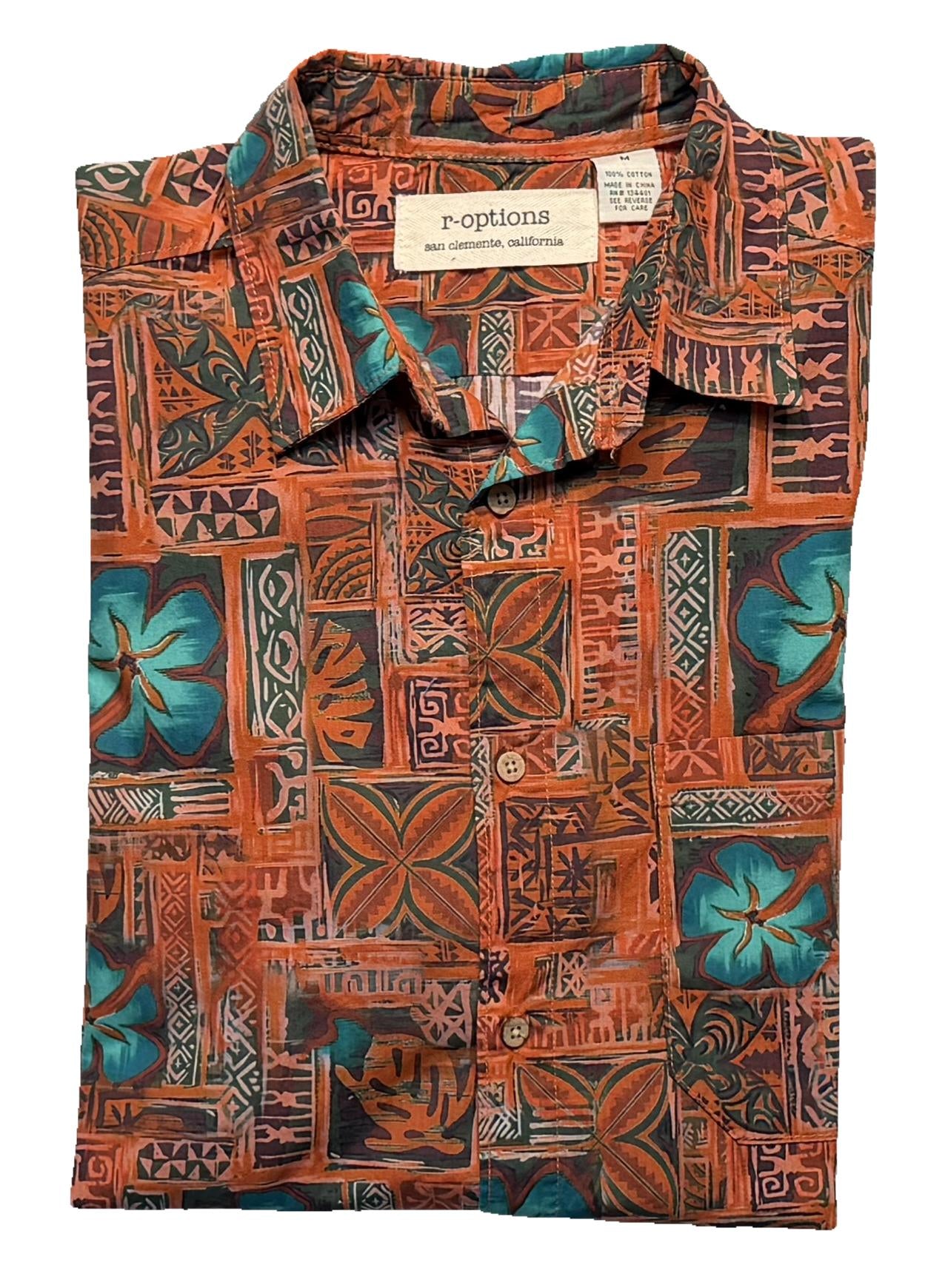 r-options Ultra Soft Hawaiian Print Short Sleeve Shirt