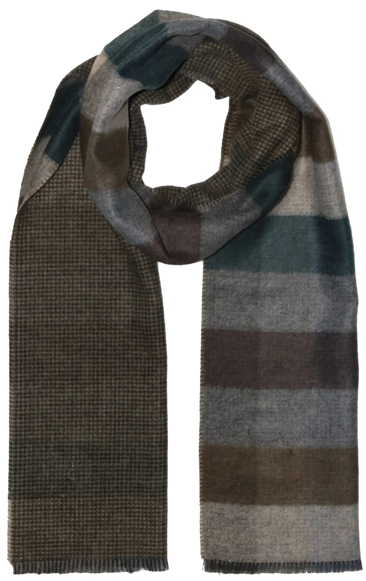 Fraas Boxplaid Reversible Cashmink Scarf