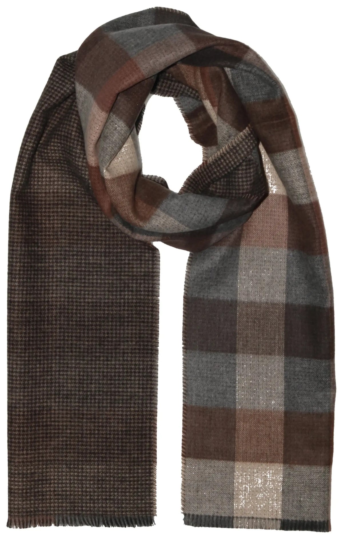 Fraas Boxplaid Reversible Cashmink Scarf