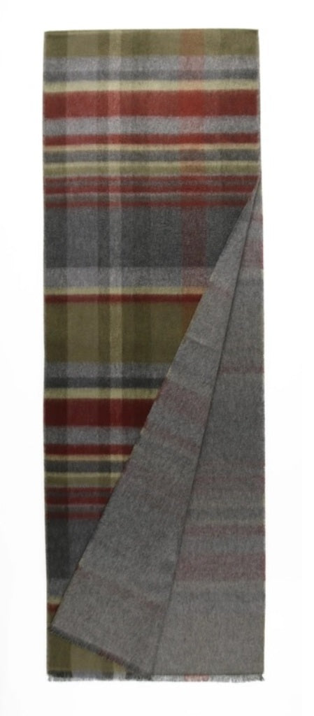 Fraas Multi Plaid Reversible Cashmink Scarf