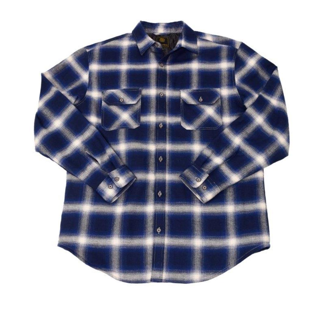 FX Fusion Quilted Ombre Plaid Mountain Shirt Jacket