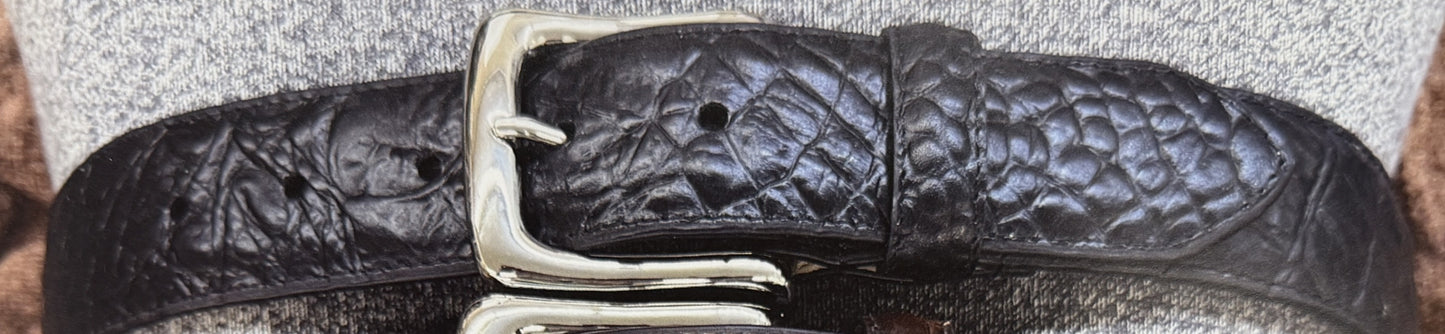 Davis Brothers Italian Leather Hornback Dress Belt