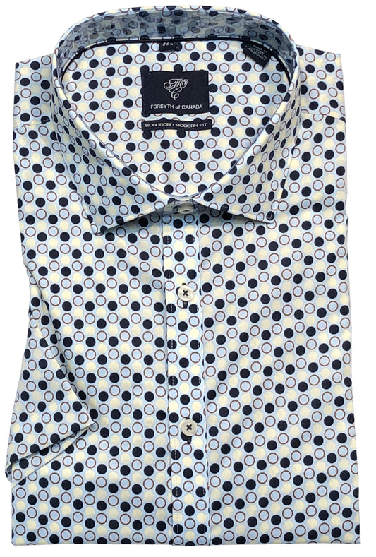 Forsyth of Canada Short Sleeve Modern Fit Non-Iron Stretch Sport Shirt