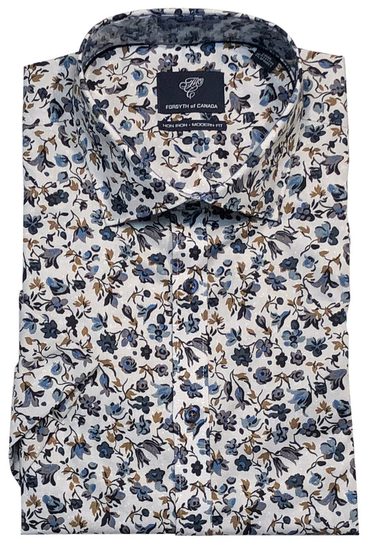 Forsyth of Canada Short Sleeve Modern Fit Non-Iron Stretch Sport Shirt