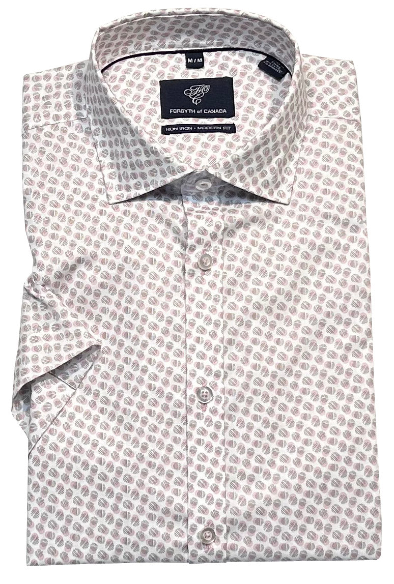 Forsyth of Canada Short Sleeve Modern Fit Non-Iron Stretch Sport Shirt