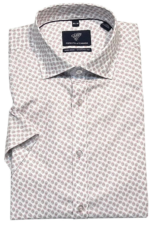Forsyth of Canada Short Sleeve Modern Fit Non-Iron Stretch Sport Shirt