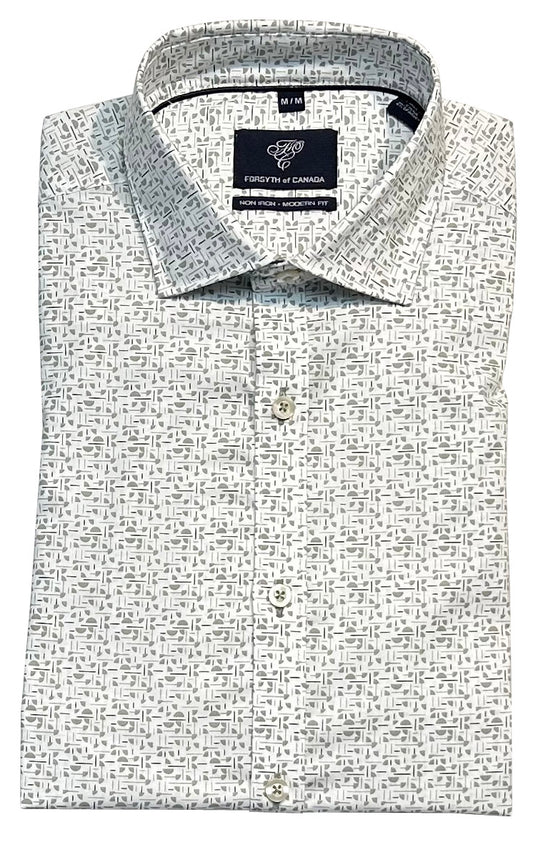 Forsyth of Canada Long Sleeve Modern Fit Non-Iron Stretch Sport Shirt