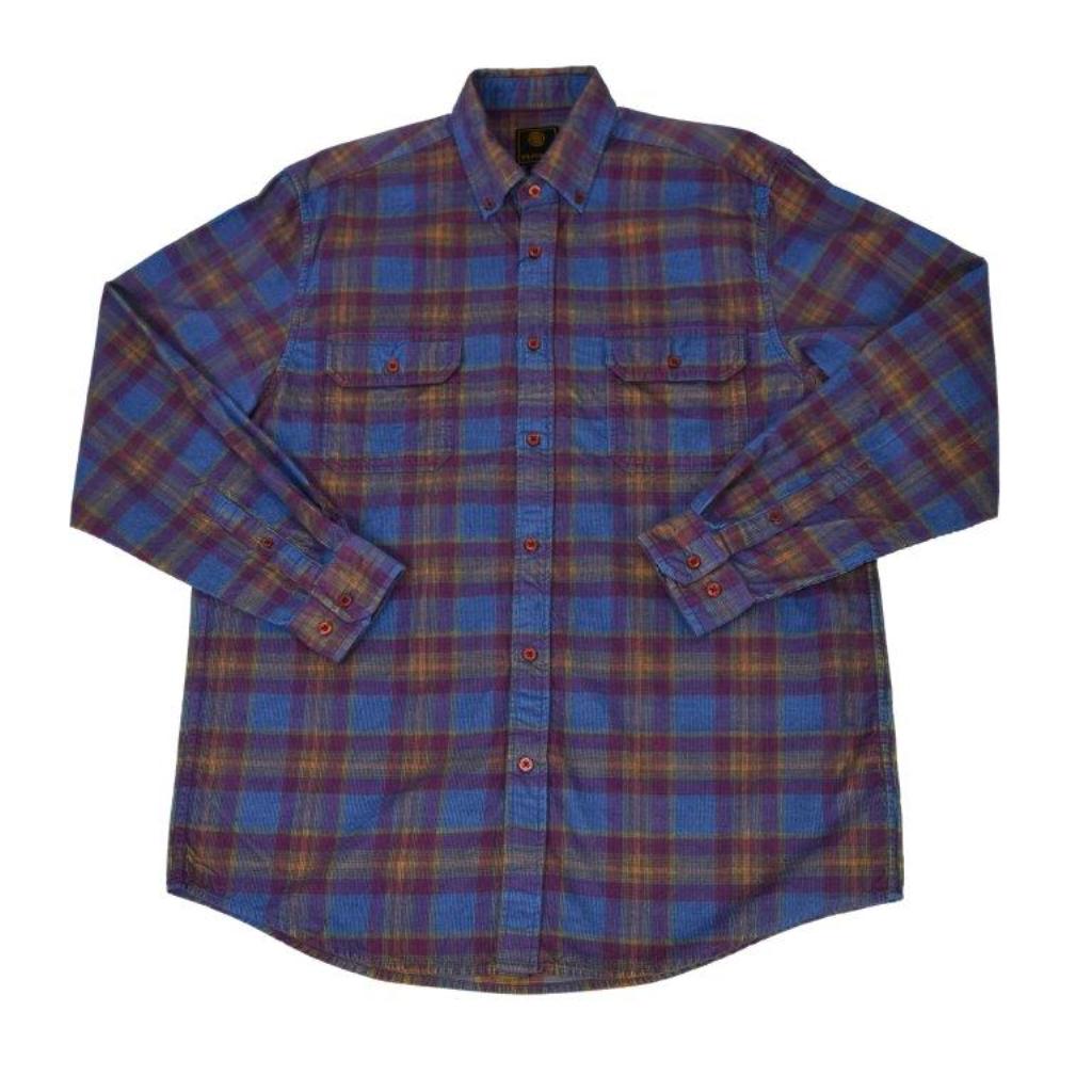 FX Fusion Reverse Cord Plaid Button Down Shirt