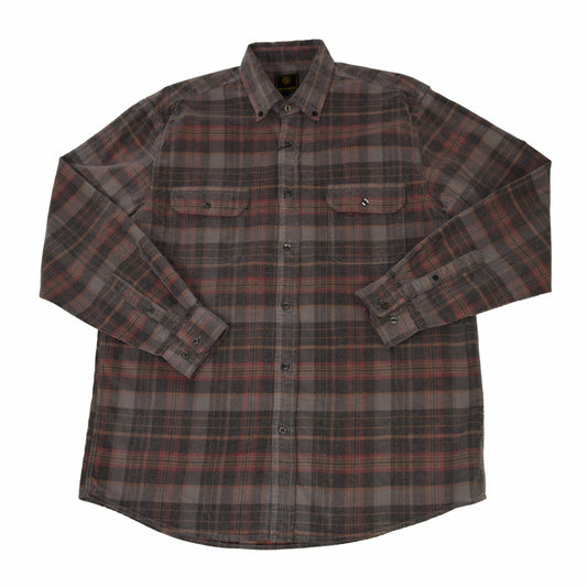FX Fusion Reverse Cord Plaid Button Down Shirt