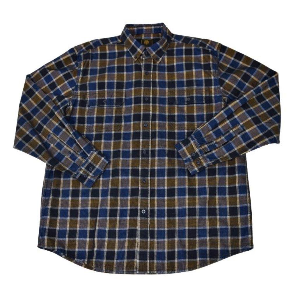 FX Fusion Reverse Cord Plaid Button Down Shirt