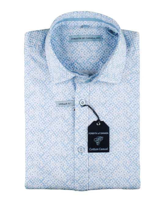 Forsyth of Canada Long Sleeve Cotton Casual Untuck it Sport Shirt