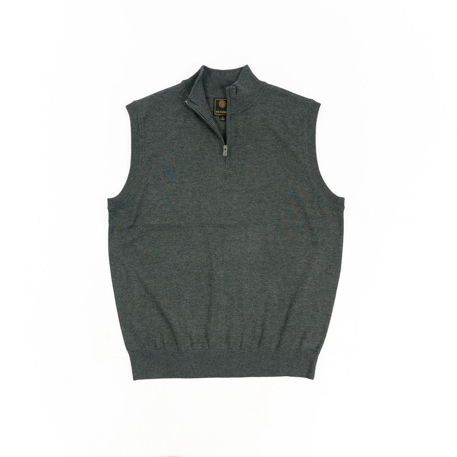 FX Fusion Solid Color 1/4 Zip Sweater Vest