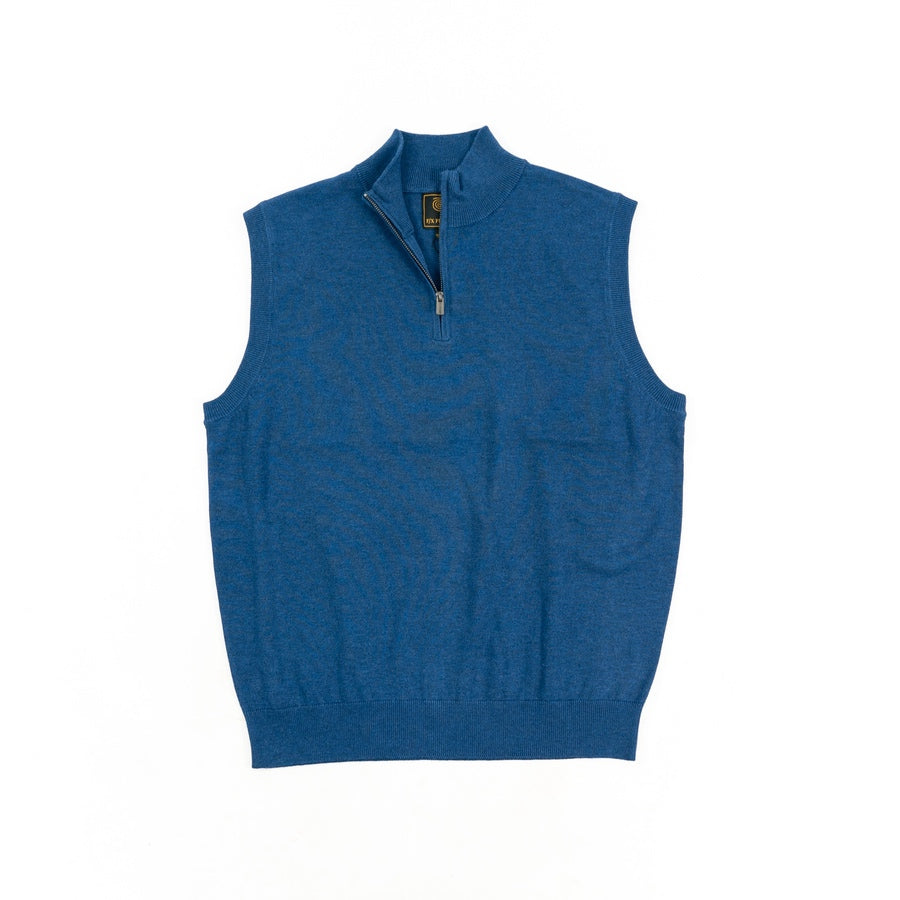 FX Fusion Solid Color 1/4 Zip Sweater Vest