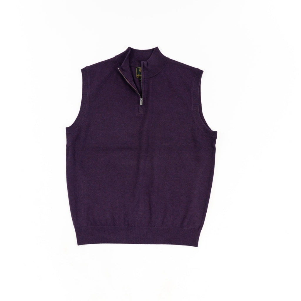FX Fusion Solid Color 1/4 Zip Sweater Vest