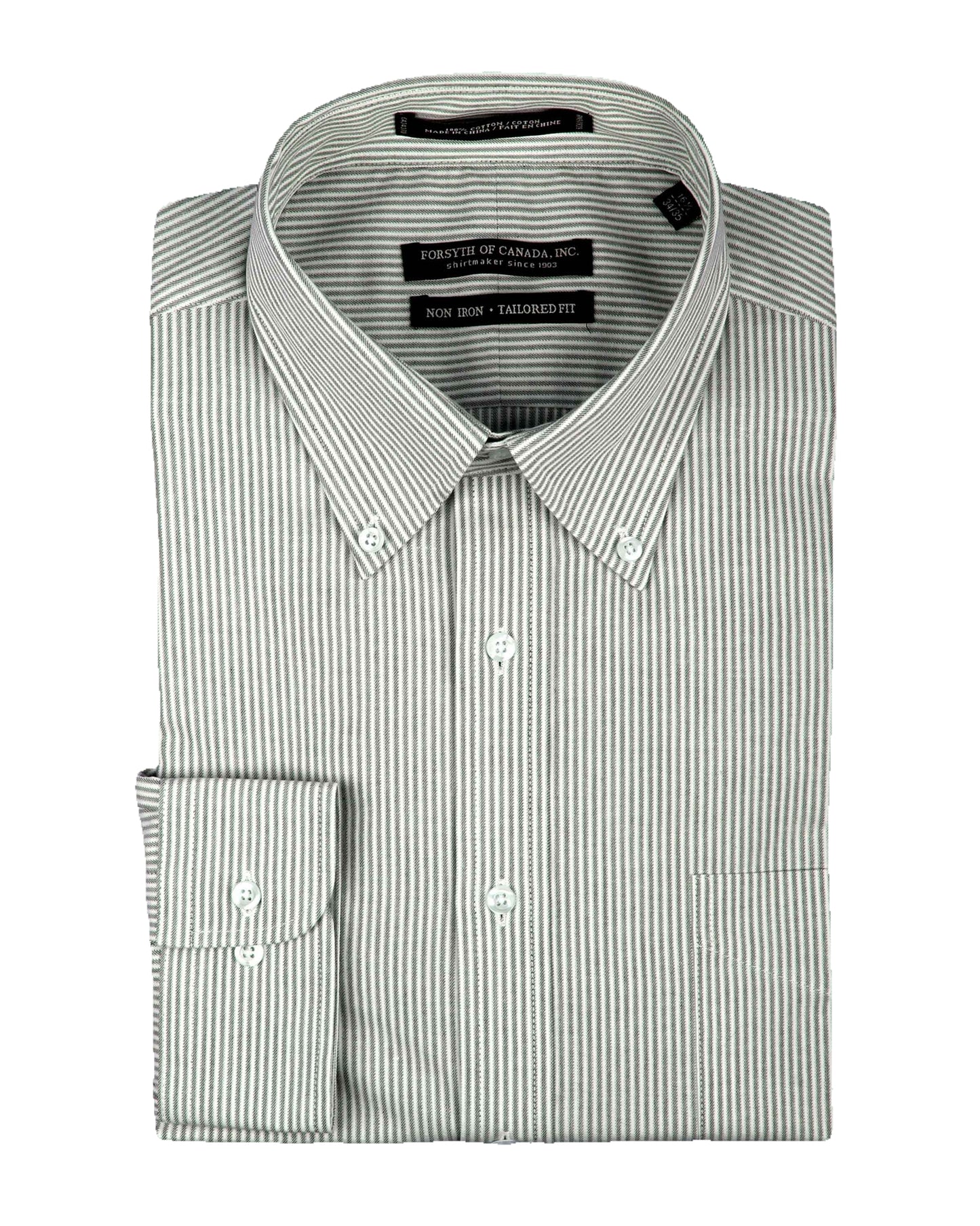 Forsyth of Canada Tailored Fit Button Down Collar Non-Iron Dress Shirt