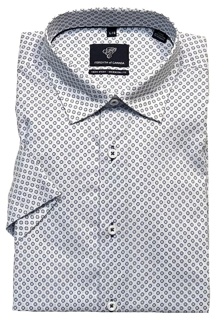 Forsyth of Canada Short Sleeve Modern Fit Non-Iron Stretch Sport Shirt