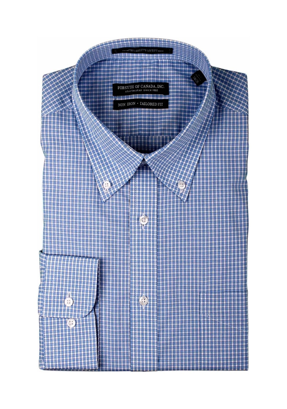 Forsyth of Canada Tailored Fit Button Down Collar Non-Iron Dress Shirt