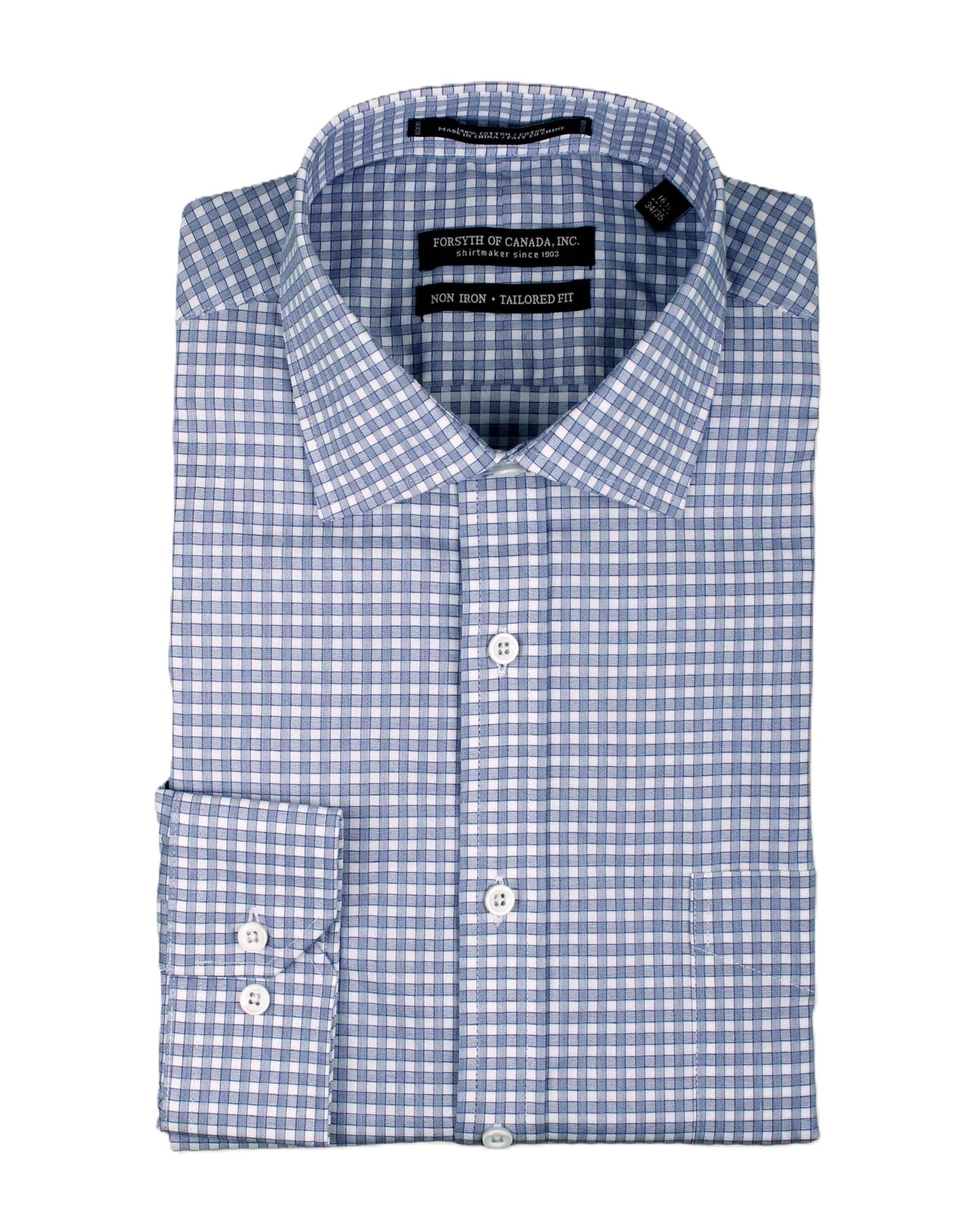 Forsyth of Canada Tailored Fit Spread Collar Non-Iron Dress Shirt
