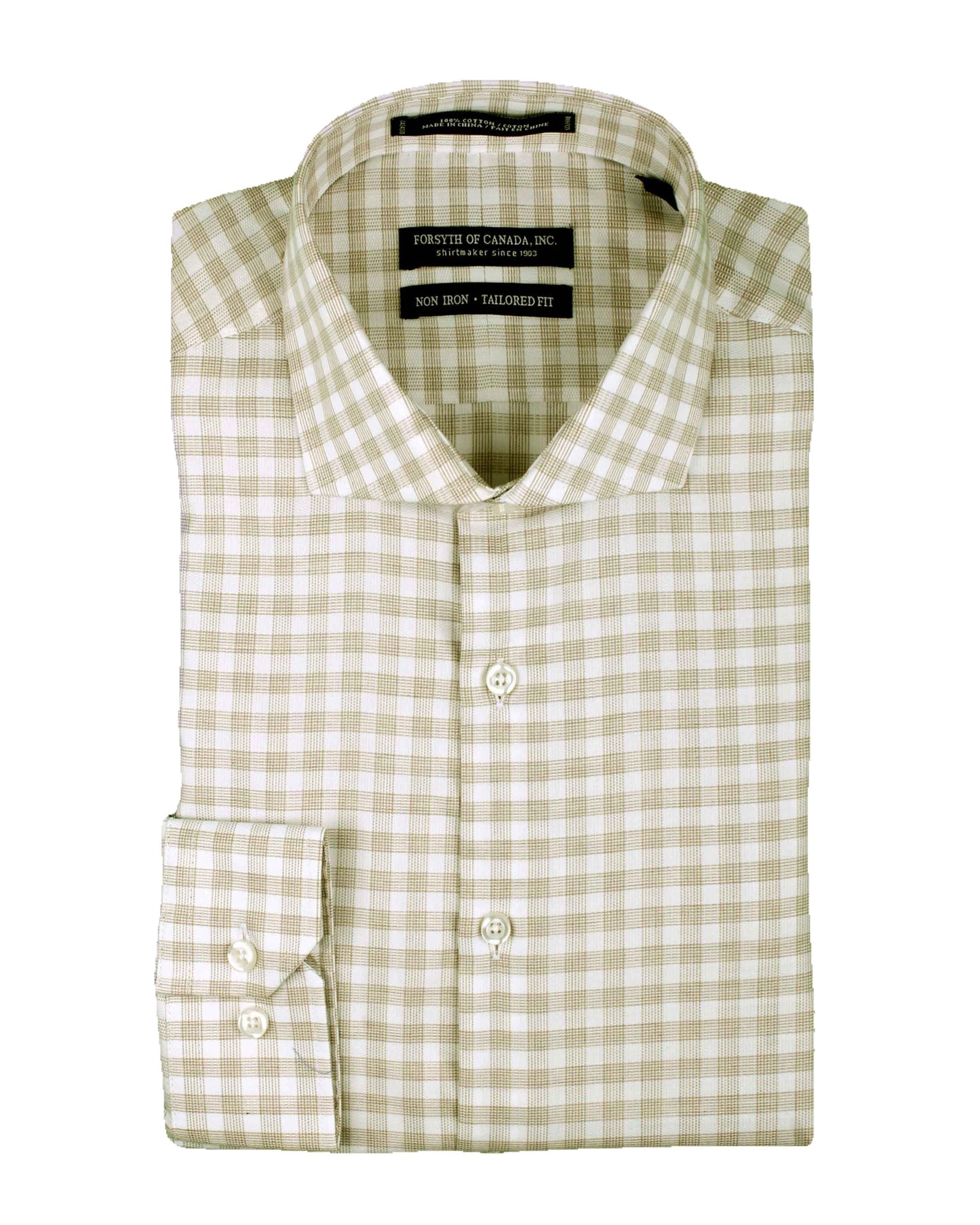 Forsyth of Canada Tailored Fit Spread Collar Non-Iron Dress Shirt