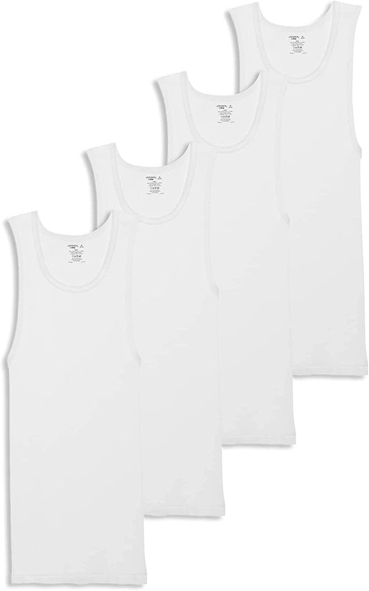 Jockey 100% Cotton A-Shirt Undershirt (4 Pack)