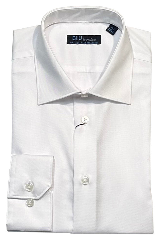 BLU by Polifroni Slim Fit Non-Iron Solid Color Dress Shirt
