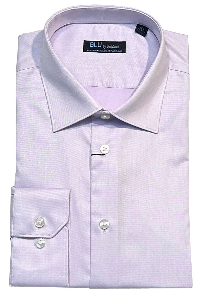 BLU by Polifroni Slim Fit Non-Iron Solid Color Dress Shirt