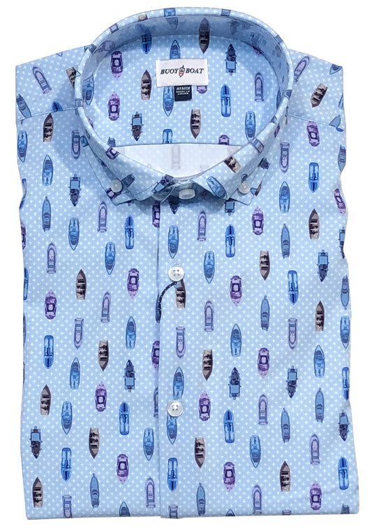 Buoy & Boat by Fusion 'Floatilla' Short Sleeve Sport Shirt