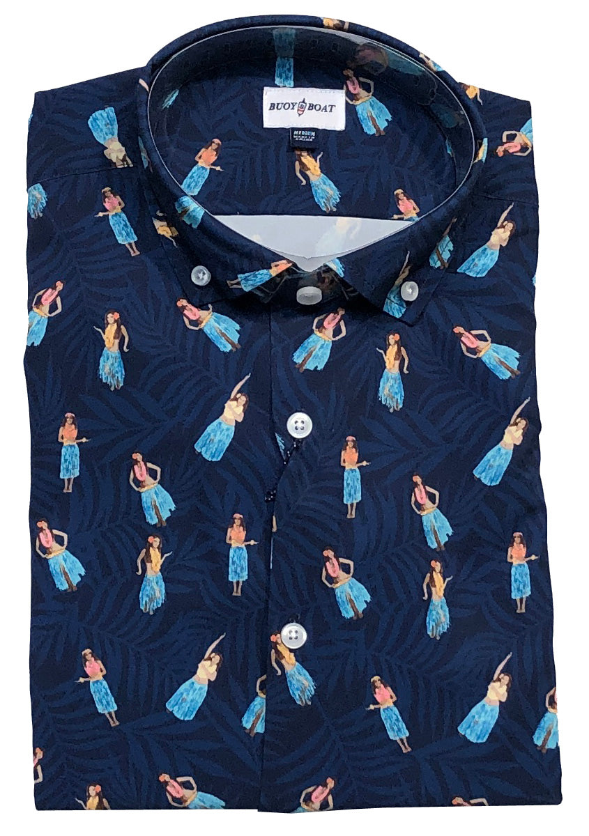 Buoy & Boat by Fusion 'Hula' Short Sleeve Sport Shirt