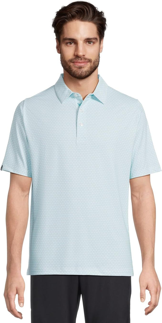 Callaway Golf Short Sleeve Gradiant Chevron Print Polo Shirt