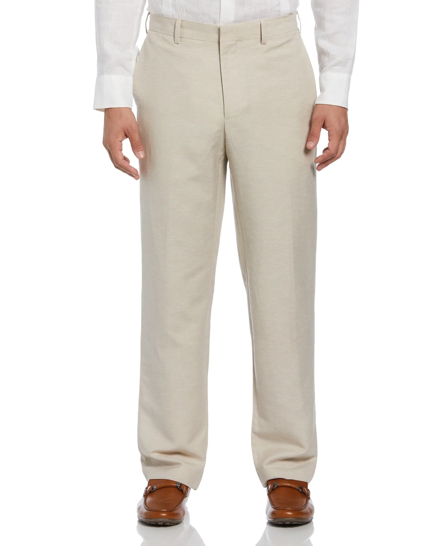 Cubavera Linen Blend Flat Front Pant