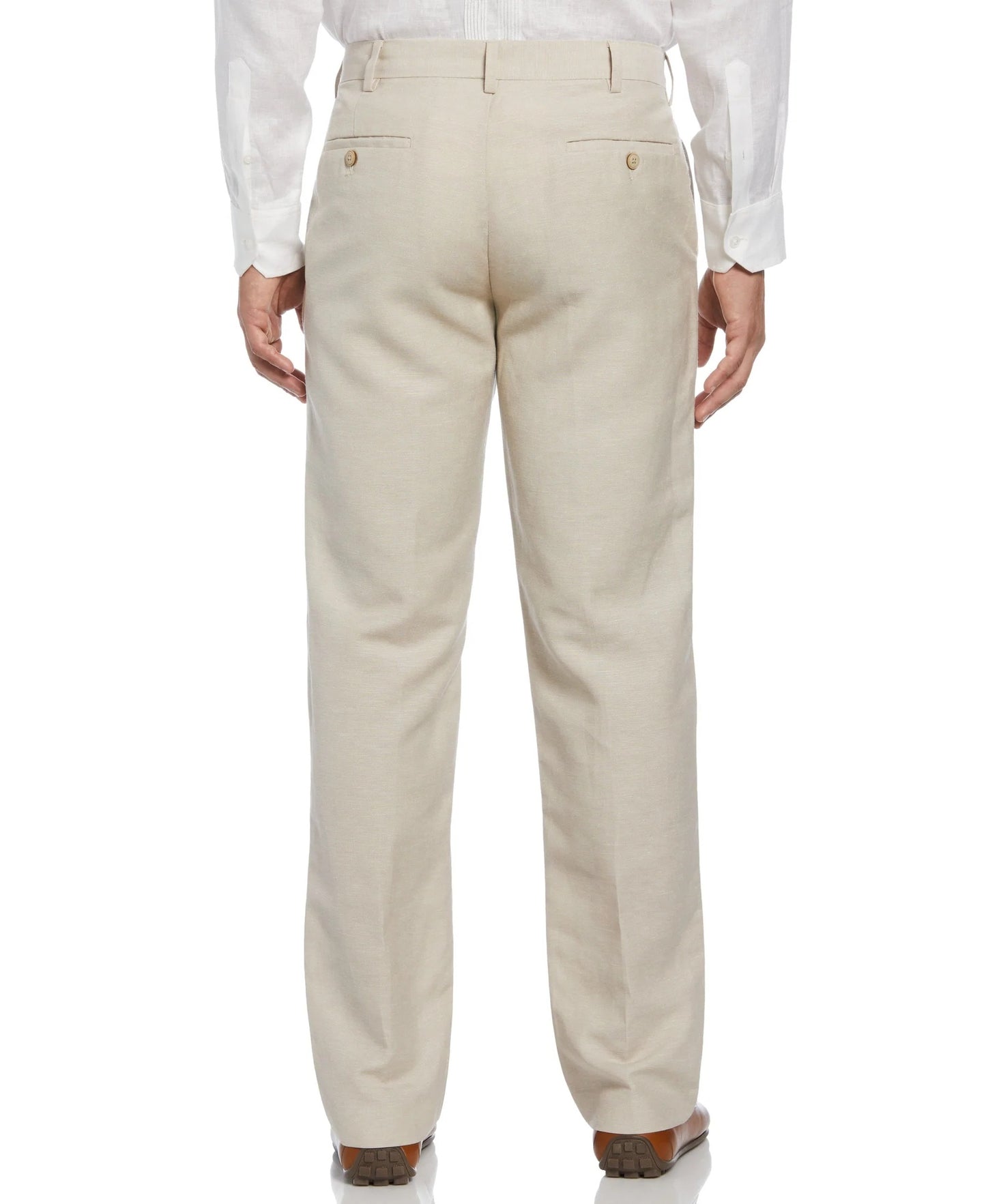 Cubavera Linen Blend Flat Front Pant
