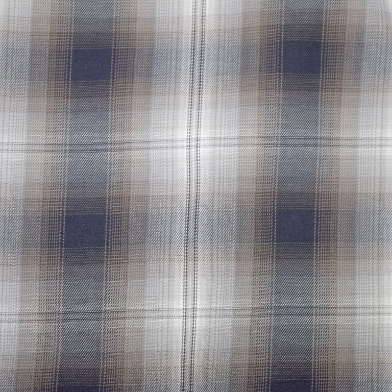 FX Fusion Long Sleeve Taupe Multi Twill Muted Plaid Sport Shirt