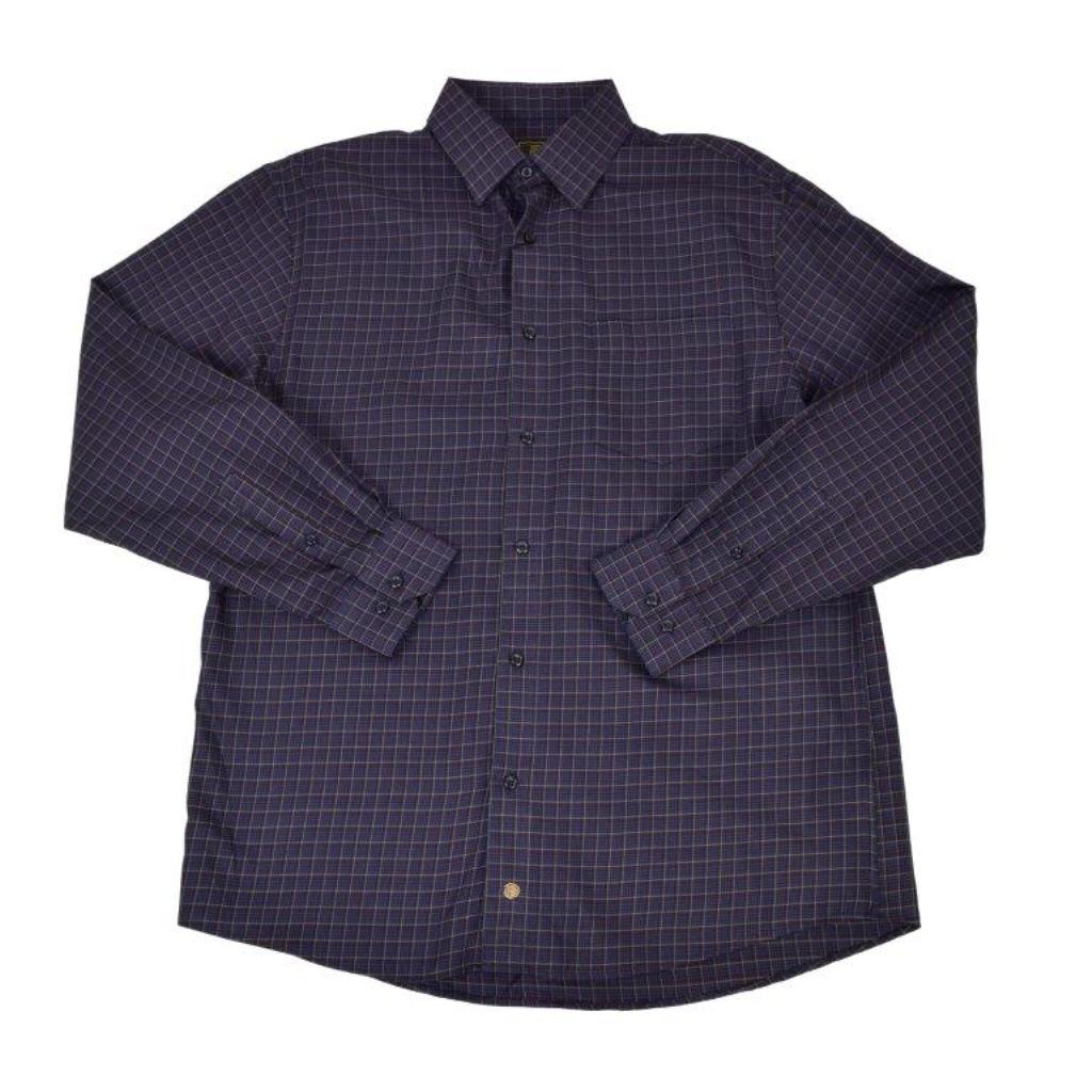 FX Fusion Long Sleeve Navy/Burgundy Mini Check Sport Shirt – Dick Anthony Ltd.