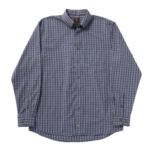 FX Fusion Long Sleeve Purple/Grey/Blue Micro Check Sport Shirt