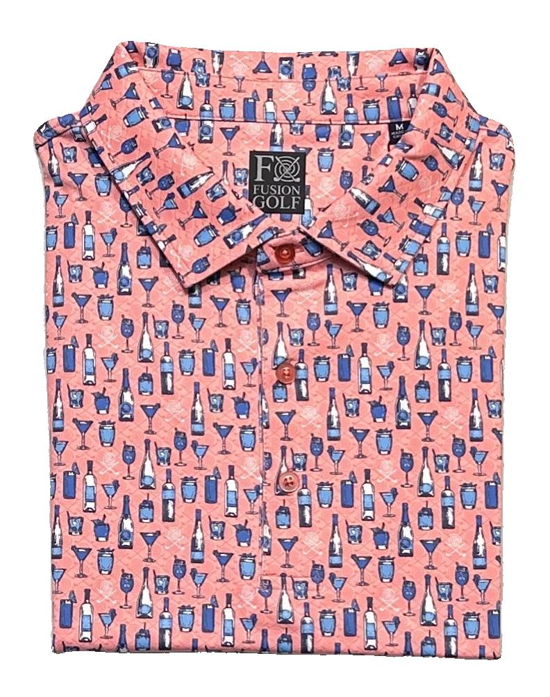 FX Fusion 'Happy Golfer' Printed Short Sleeve Golf Polo Shirt – Dick Anthony Ltd