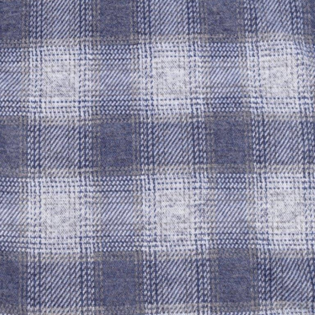 FX Fusion Indigo/Grey Plaid Stretch Flannel Shirt