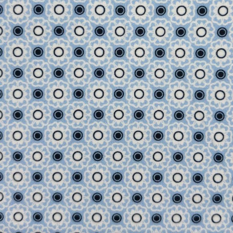 FX Fusion Long Sleeve Blue/White Circle Print Tall Size Sport Shirt