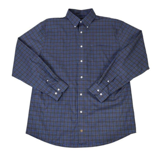 FX Fusion Long Sleeve Blue Multi Check Sport Shirt