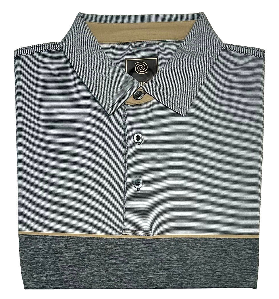 FX Fusion Fine Line Chest Stripe Short Sleeve Polo Shirt