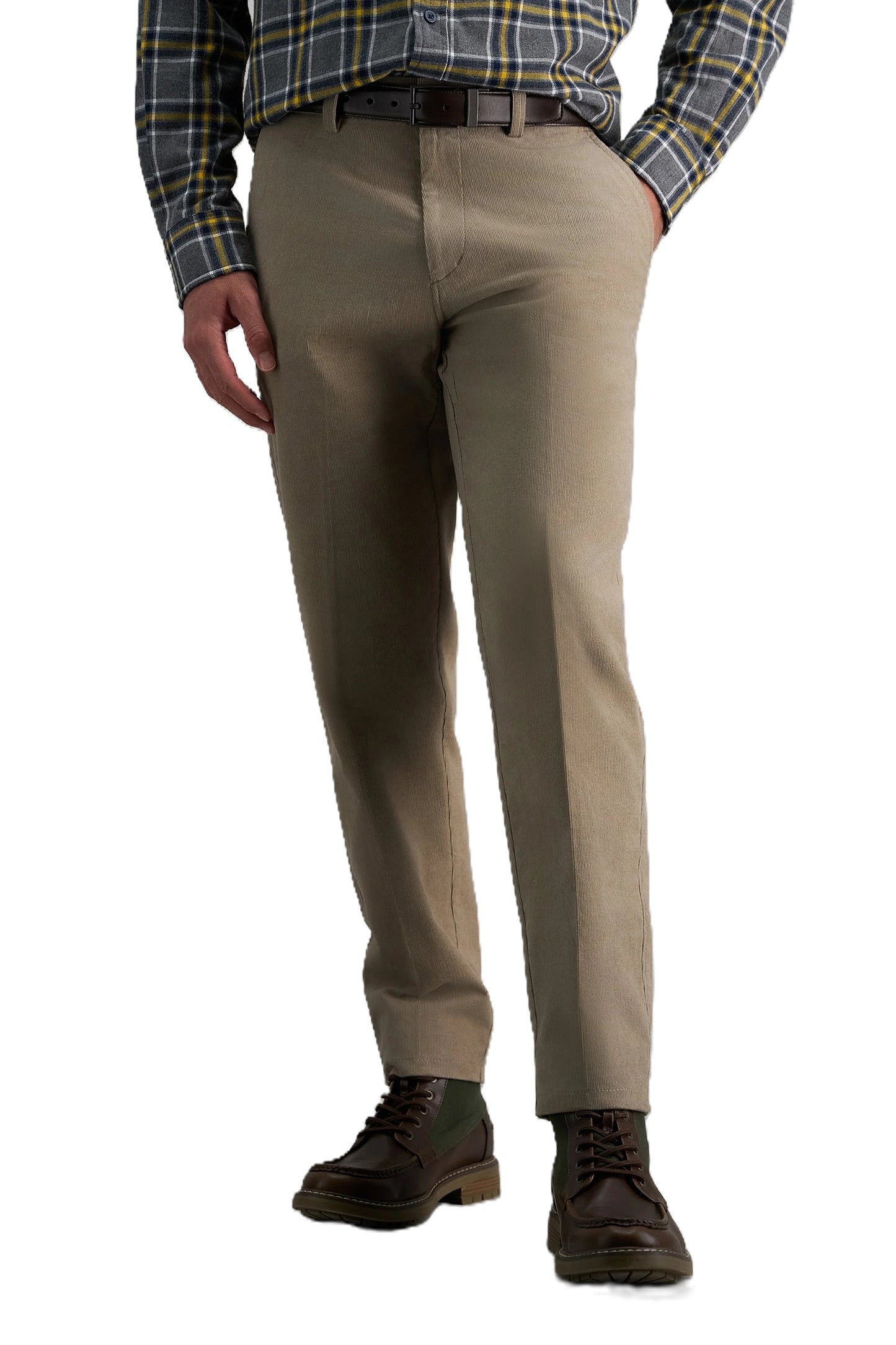 Haggar Stretch Corduroy Straight Fit Flat Front Pant