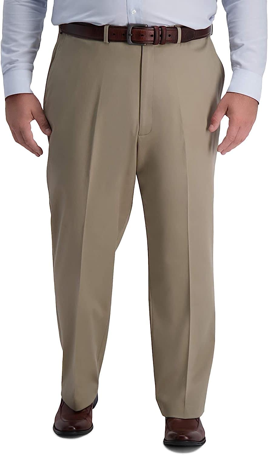 Haggar Iron Free Premium Khaki Classic Fit Flat Front Big Size Pant