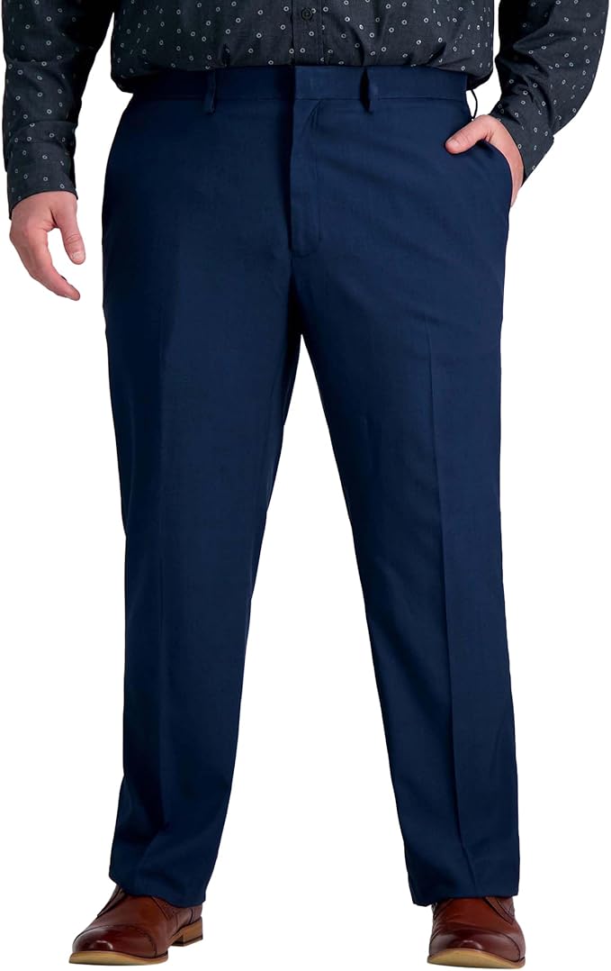 Haggar Premium Comfort Straight Fit Flat Front Big Size Dress Pant