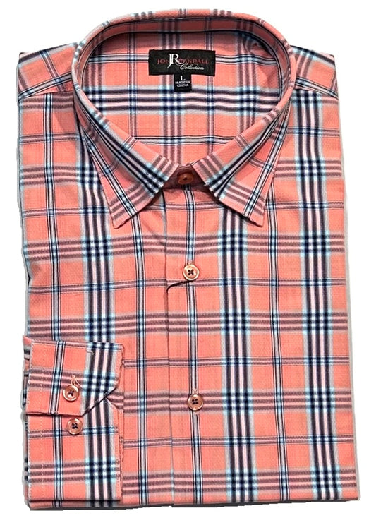 Jon Randall by Fusion Long Sleeve Watson Plaid Sport Shirt