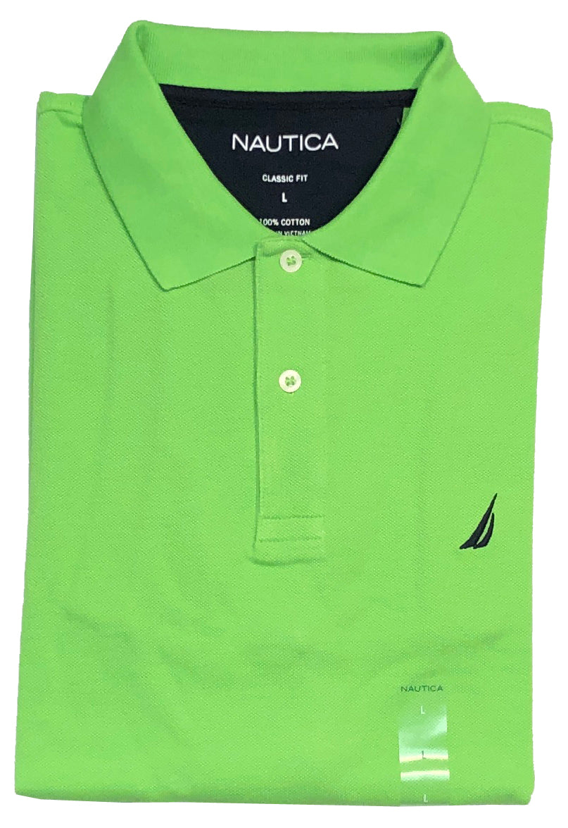 Nautica Short Sleeve Cotton Pique Deck Polo Shirt
